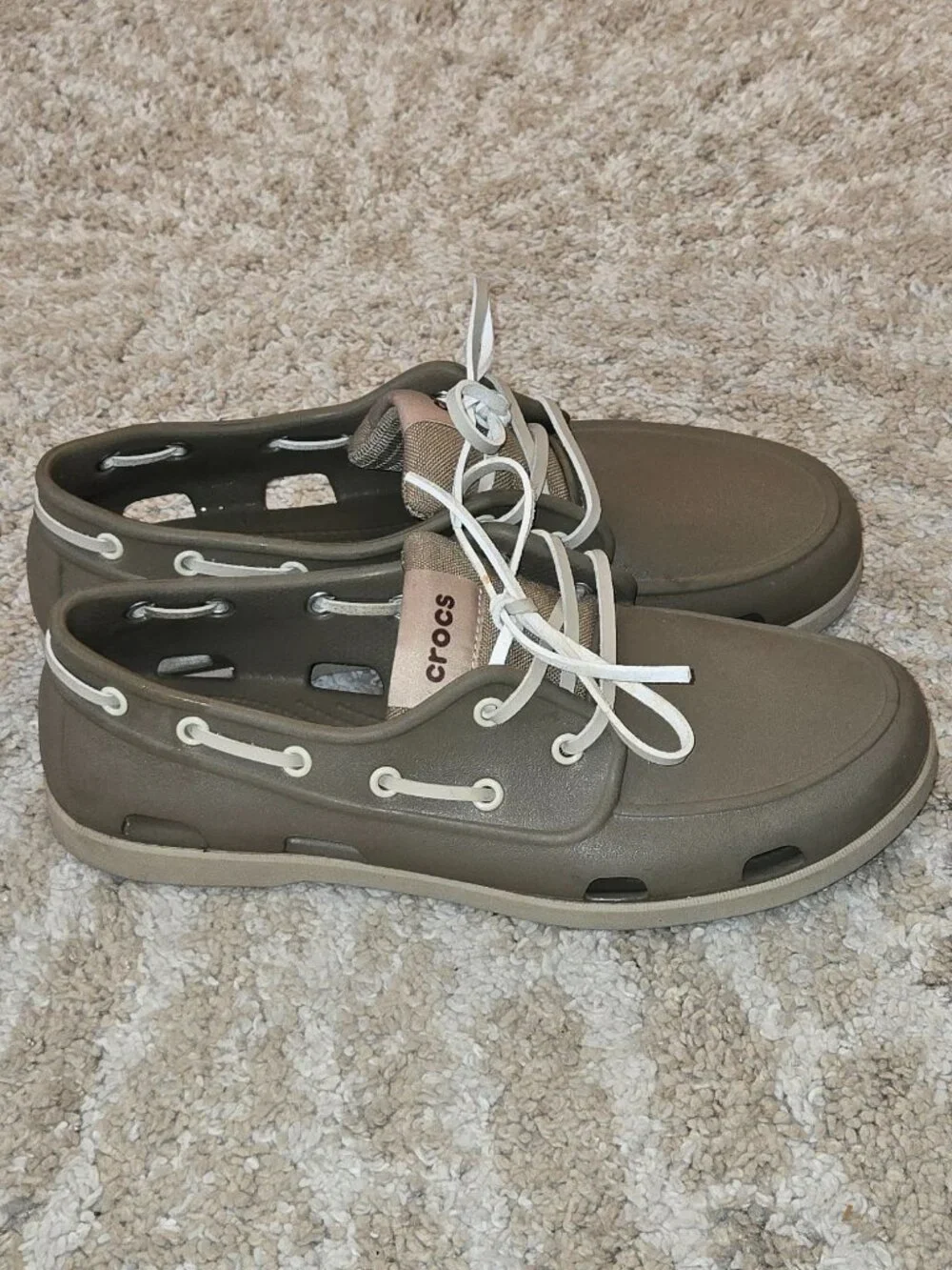 Crocs Classic Men's Boat Shoes Size 9 Khaki